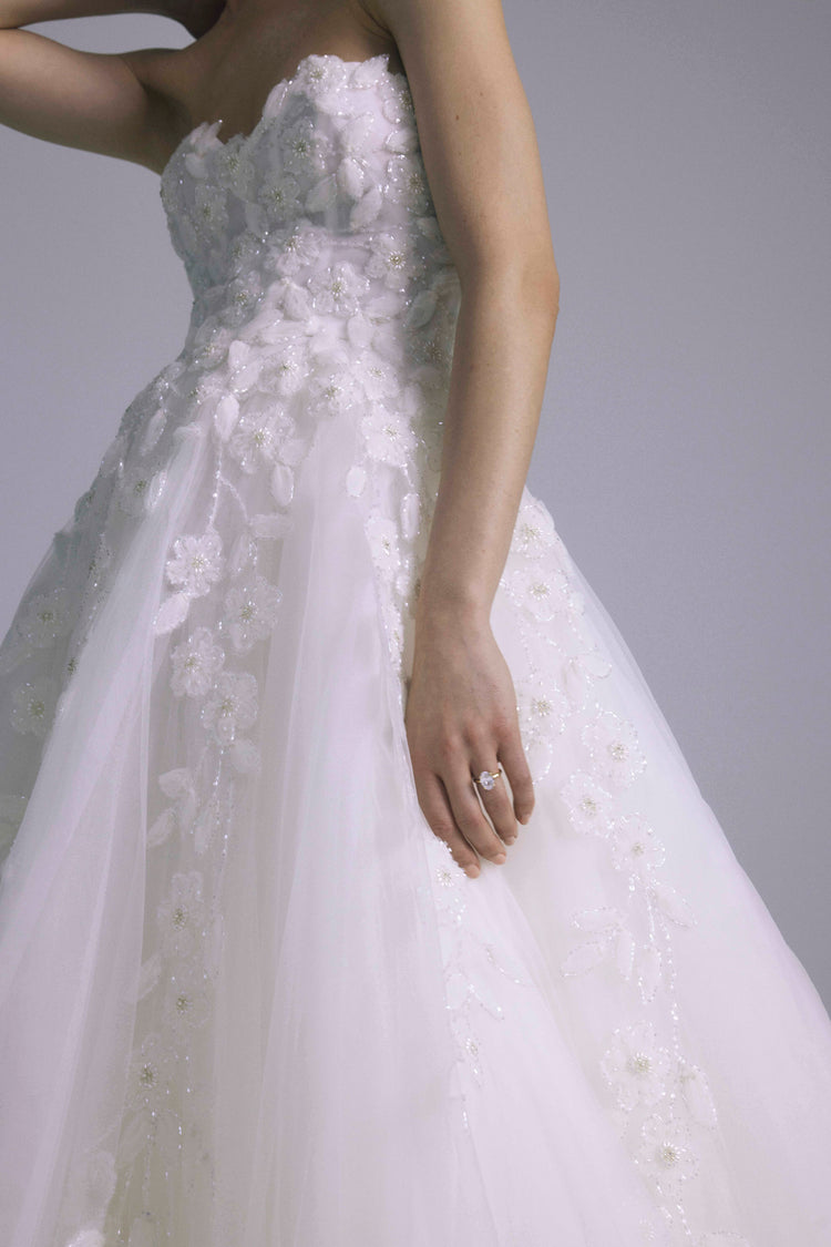 Delia, dress from Collection Bridal by Amsale, Fabric: embroidered-tulle