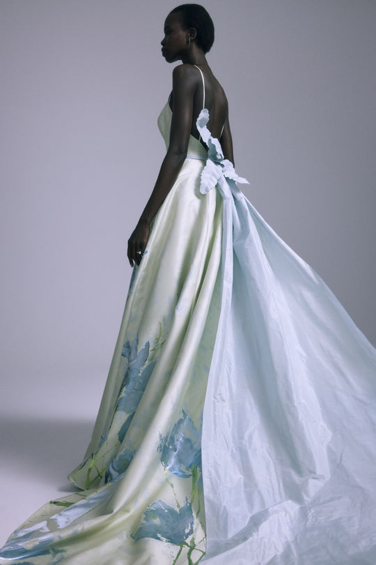 Hyacinth, $12,000, dress from Collection Bridal by Amsale, Fabric: jacquard