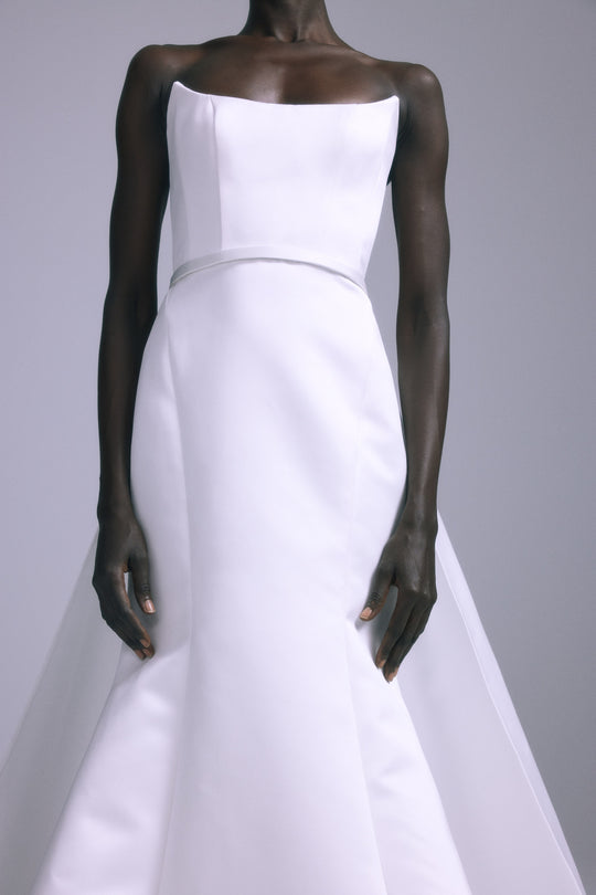 Tomi, $6,595, dress from Collection Bridal by Amsale, Fabric: satin