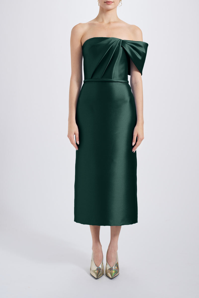 amsale mikado off the shoulder shift dress Bow Cocktail Dress