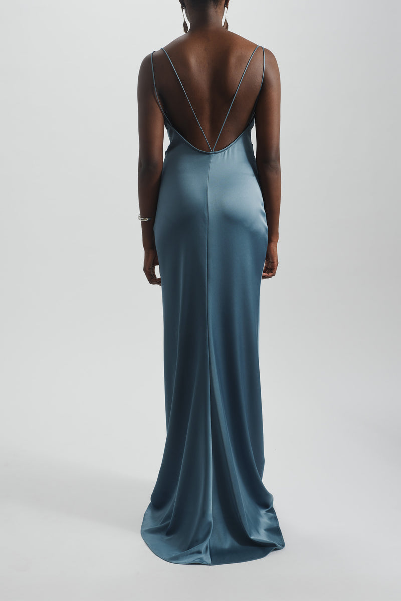 Spaghetti Strap Low Back Dress Twilight / 4