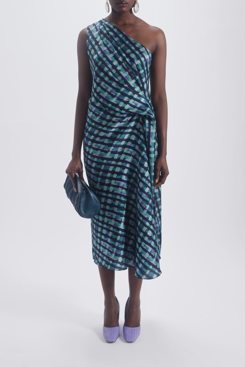 Printed One Shoulder Dress