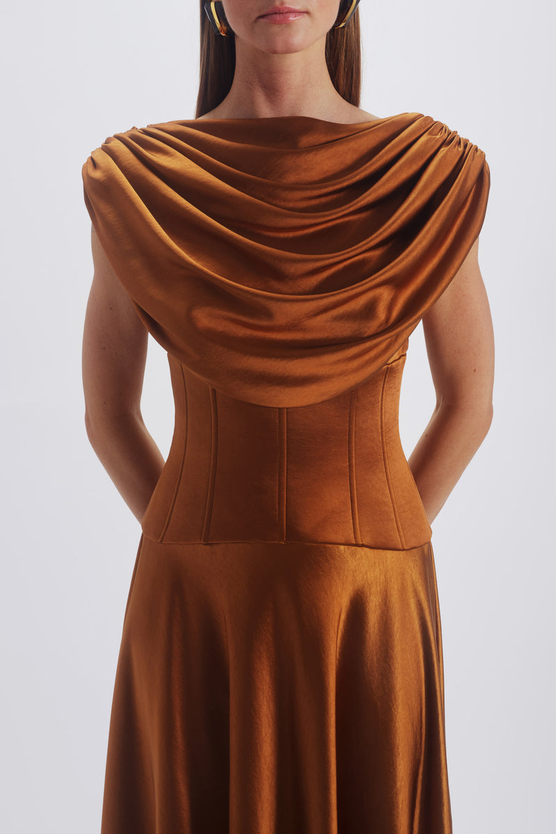 Cowl Corset Dress