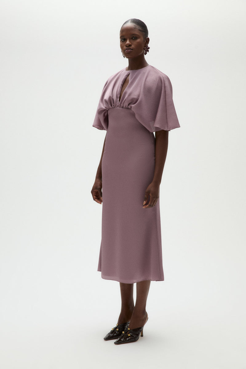 Hammered Satin Cocktail Dress Iris / 4