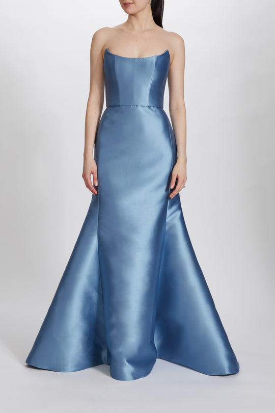 P609 - Mikado Strapless Gown, $895, dress from Collection Evening by Amsale, Fabric: mikado