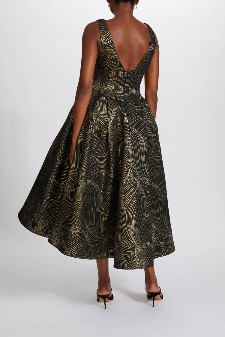 P634 - Black-Gold, dress by color from Collection Evening by Amsale