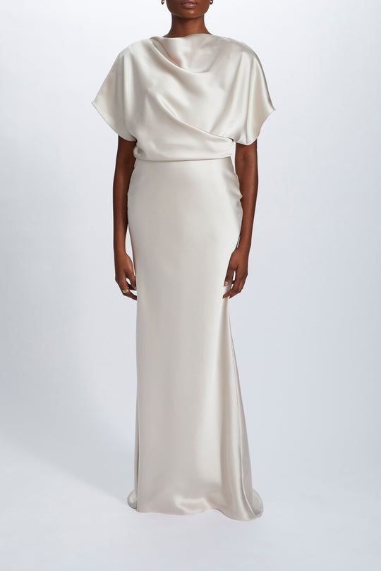 P727S, $695, dress from Collection Evening by Amsale, Fabric: fluid-satin