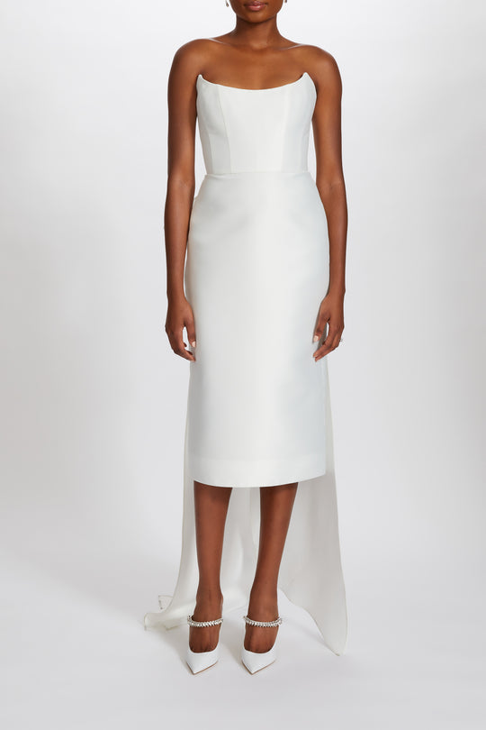 LW233, $550, dress from Collection Little White Dress by Amsale, Fabric: mikado