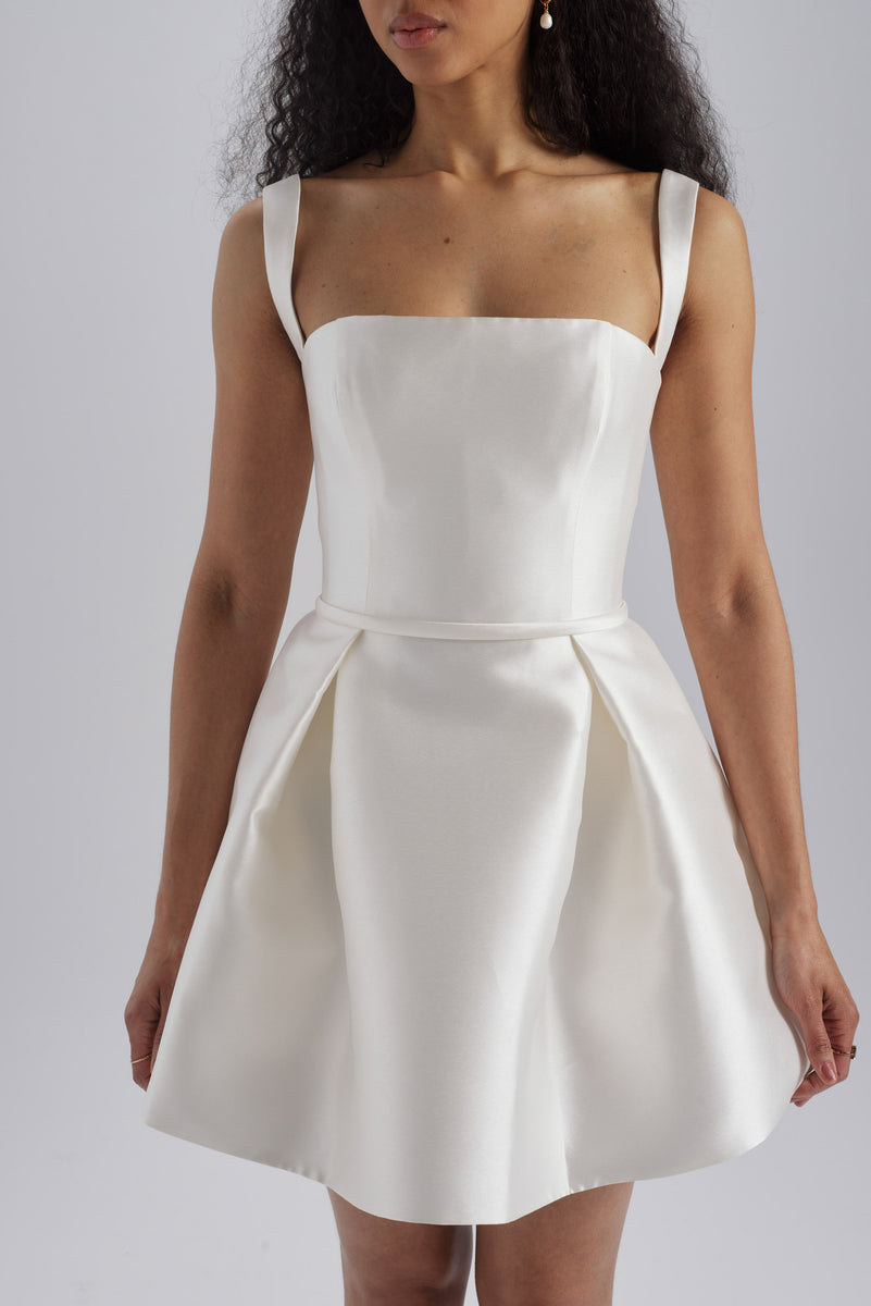 studiob3 mea shorter dress Mikado Mini Dress Ivory / 2