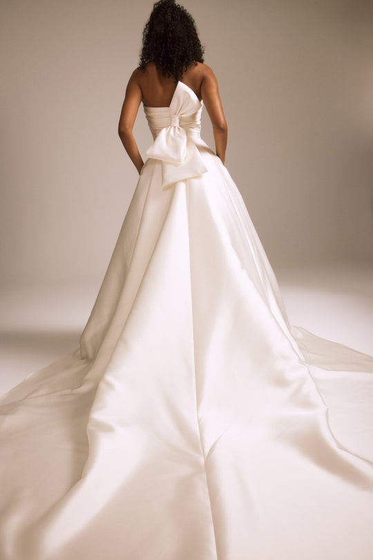 Davina, $3,295, dress from Collection Bridal by Nouvelle Amsale, Fabric: mikado
