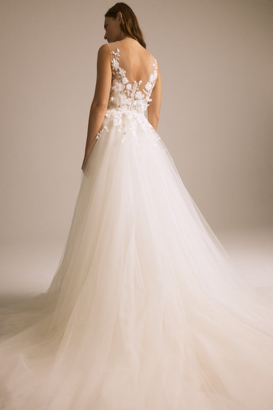 Tulle Overskirt for Floriane, $1,200, accessory from Collection Bridal by Nouvelle Amsale