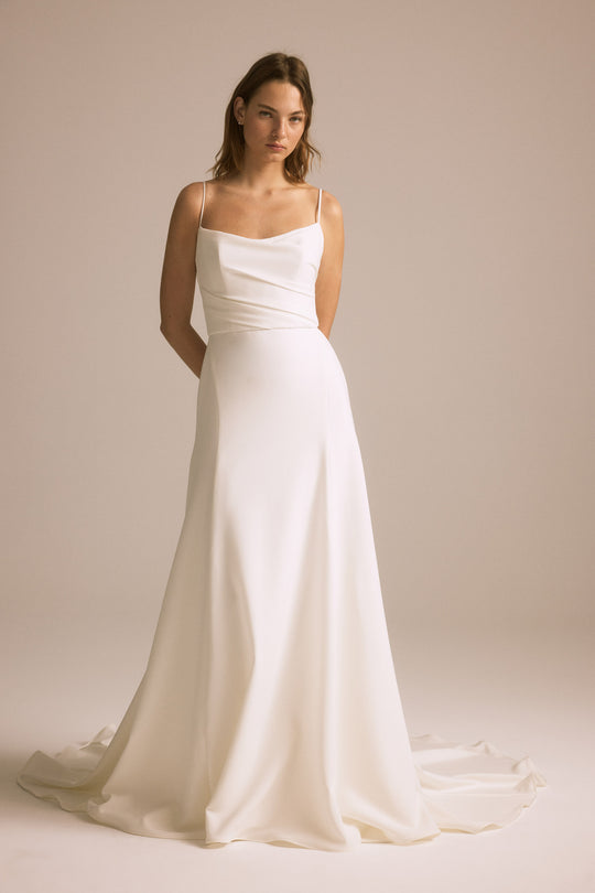 Peggy, $2,595, dress from Collection Bridal by Nouvelle Amsale