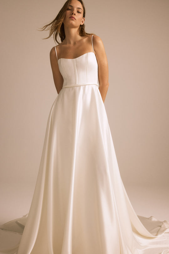 Prudence, $2,495, dress from Collection Bridal by Nouvelle Amsale
