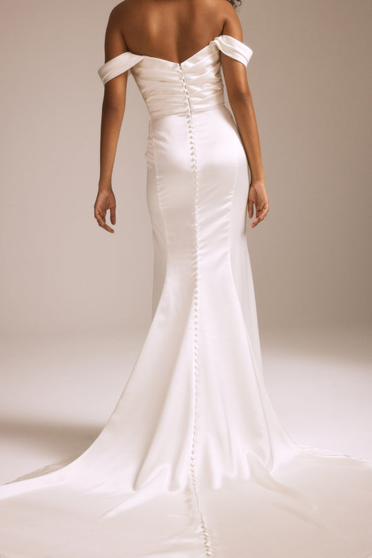 Syd, $2,495, dress from Collection Bridal by Nouvelle Amsale, Fabric: satin