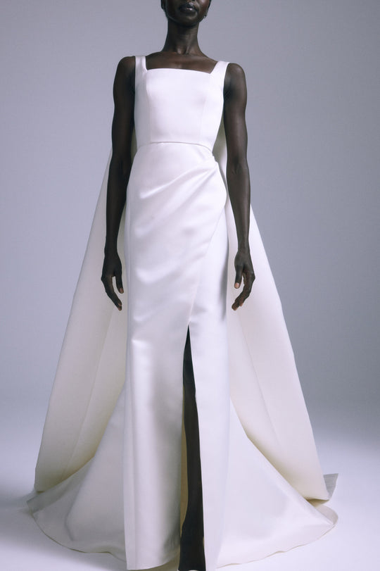 Rumi, $7,395, dress from Collection Bridal by Amsale, Fabric: satin