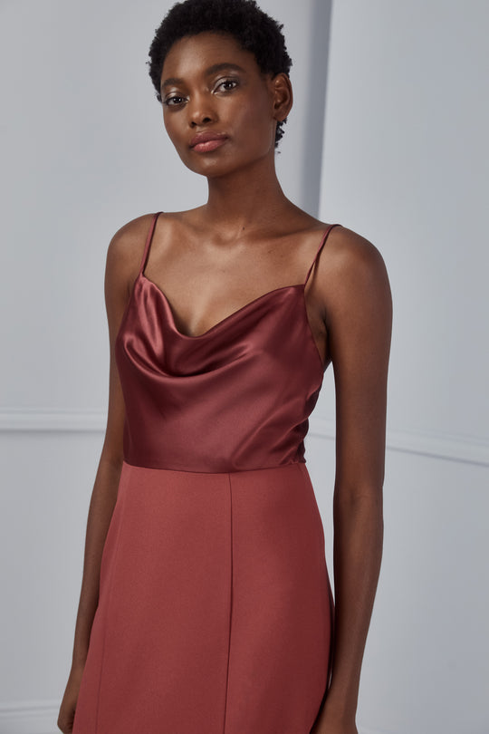 Mali, $300, dress from Collection Bridesmaids by Amsale, Fabric: crepe-satin
