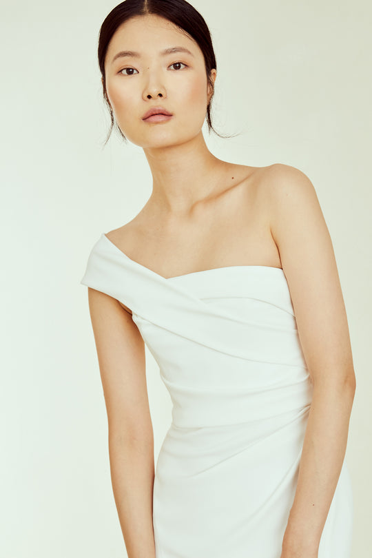 Adriana, $3,895, dress from Collection Bridal by Amsale, Fabric: crepe