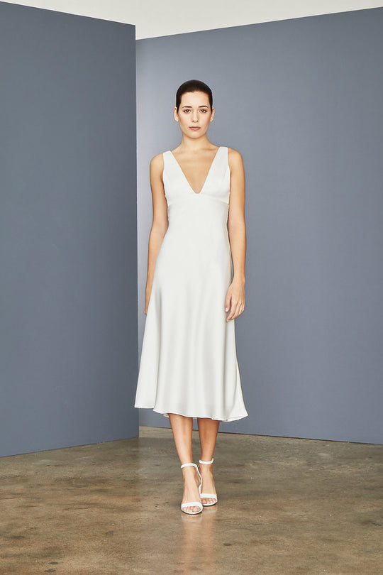 LW153 - Bias Cut Satin Dress, $355, dress from Collection Little White Dress by Amsale