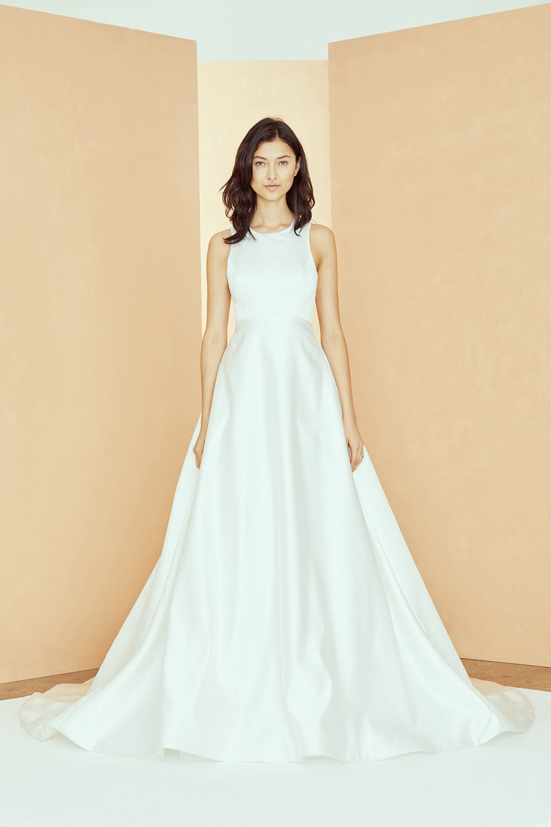 front criss cross wedding dress