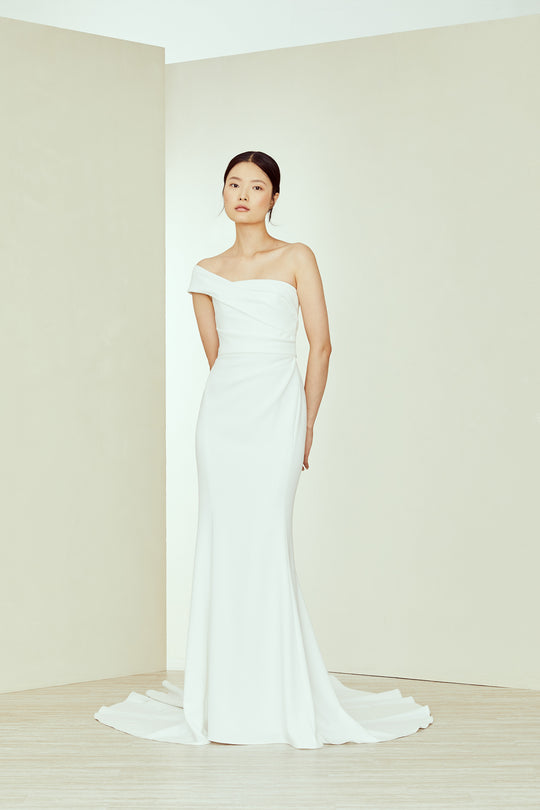Adriana, $3,895, dress from Collection Bridal by Amsale, Fabric: crepe