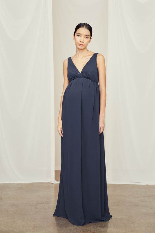 Fletcher - Maternity Dress, $270, dress from Collection Bridesmaids by Amsale, Fabric: flat-chiffon