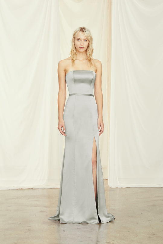 Marisa, $300, dress from Collection Bridesmaids by Amsale, Fabric: fluid-satin