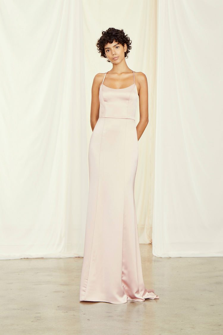 Everly, dress from Collection Bridesmaids by Amsale, Fabric: fluid-satin