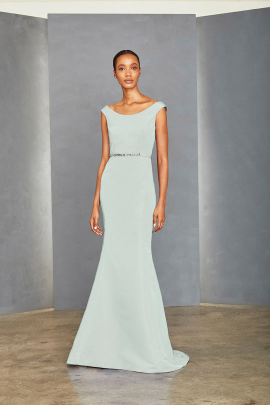 P351A - Bateau Neck Gown, $625, dress from Collection Evening by Amsale, Fabric: faille