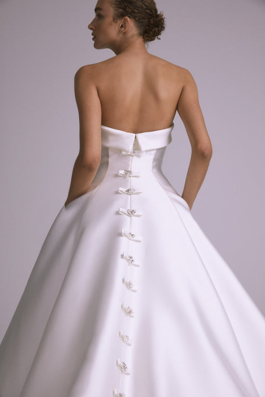 Ada, $7,200, dress from Collection Bridal by Amsale, Fabric: silk-magnolia