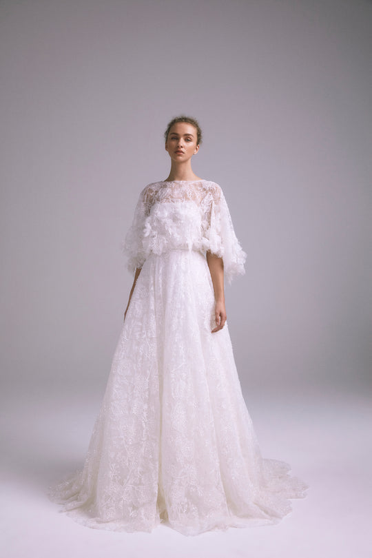 Eloise, $6,795, dress from Collection Bridal by Amsale, Fabric: faille