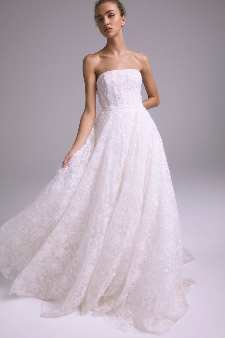 Eloise, dress from Collection Bridal by Amsale, Fabric: faille