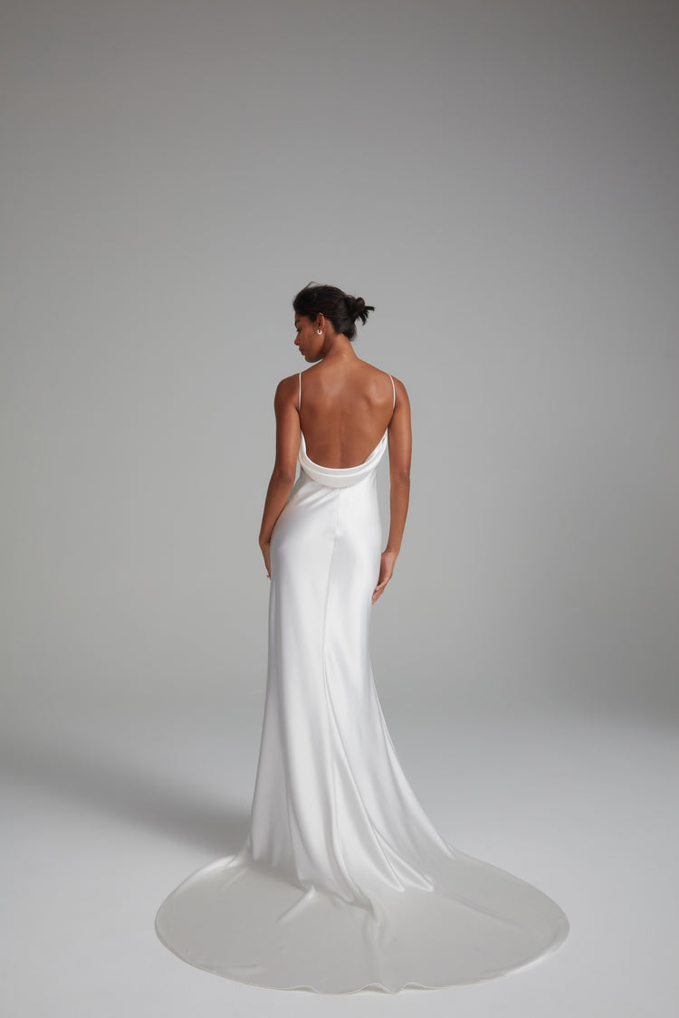 Embry, dress from Collection Bridal by Amsale, Fabric: italian-crepe-back-satin