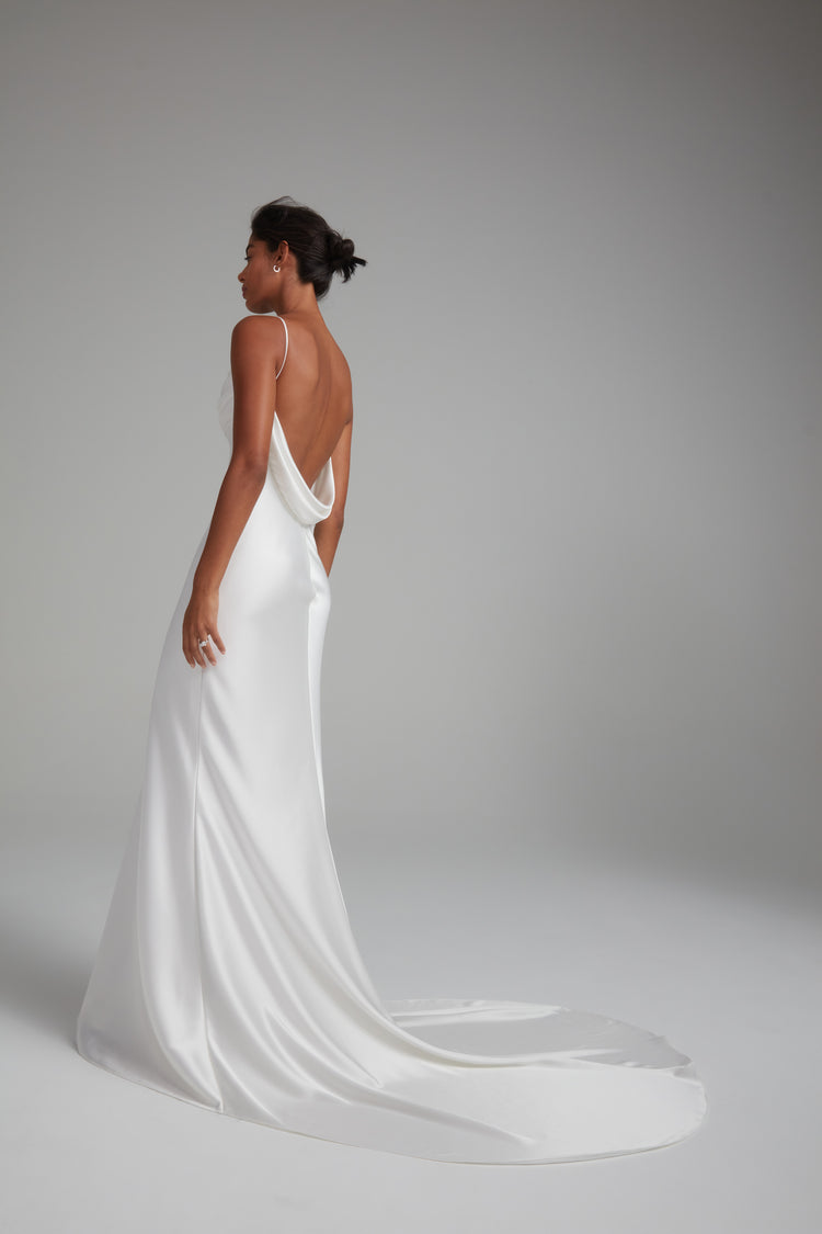Embry, dress from Collection Bridal by Amsale, Fabric: italian-crepe-back-satin