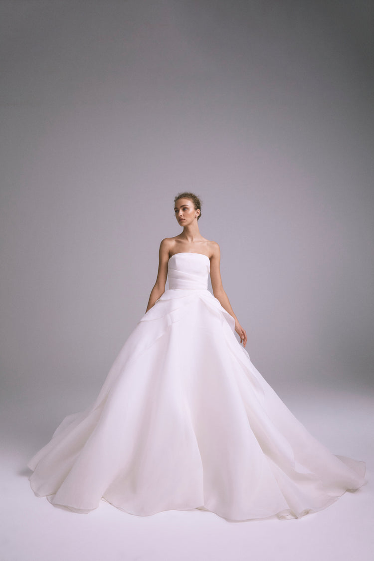 Lotus, dress from Collection Bridal by Amsale, Fabric: faille