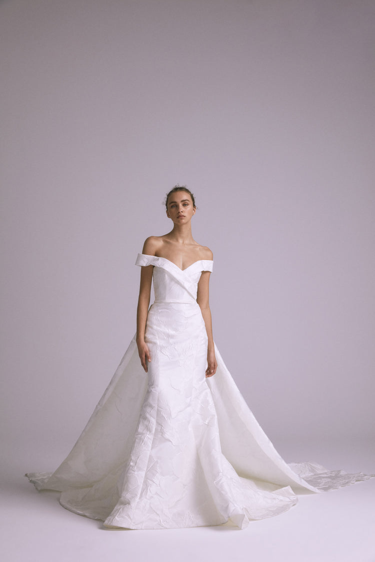Martine, dress from Collection Bridal by Amsale, Fabric: jacquard