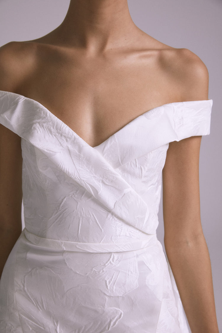 Martine, dress from Collection Bridal by Amsale, Fabric: jacquard