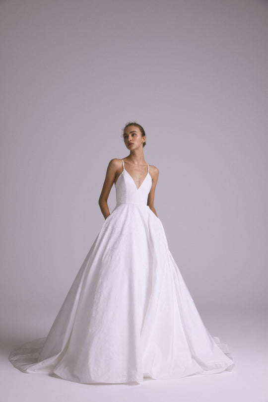Pilar, $6,495, dress from Collection Bridal by Amsale, Fabric: taffeta