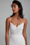 Sylvie, dress from Collection Bridal by Amsale, Fabric: embellished-illusion-plunge-cutaway