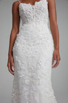 Sylvie, dress from Collection Bridal by Amsale, Fabric: embellished-illusion-plunge-cutaway