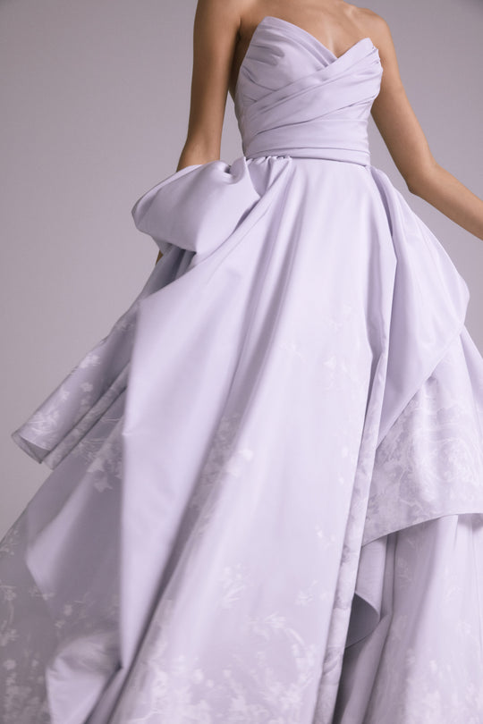 Tatum, $9,595, dress from Collection Bridal by Amsale, Fabric: taffeta