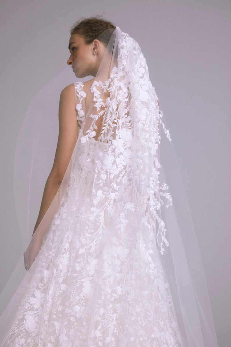 Yuna, dress from Collection Bridal by Amsale, Fabric: faille