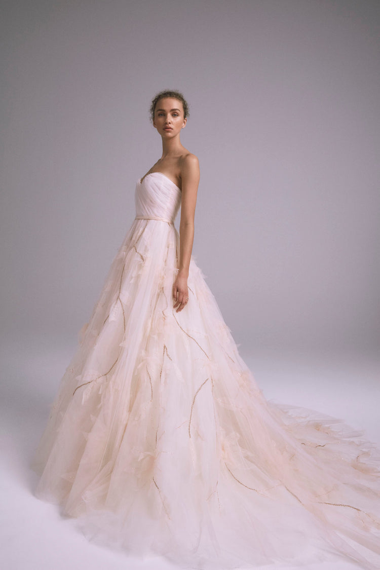Zora, dress from Collection Bridal by Amsale, Fabric: faille
