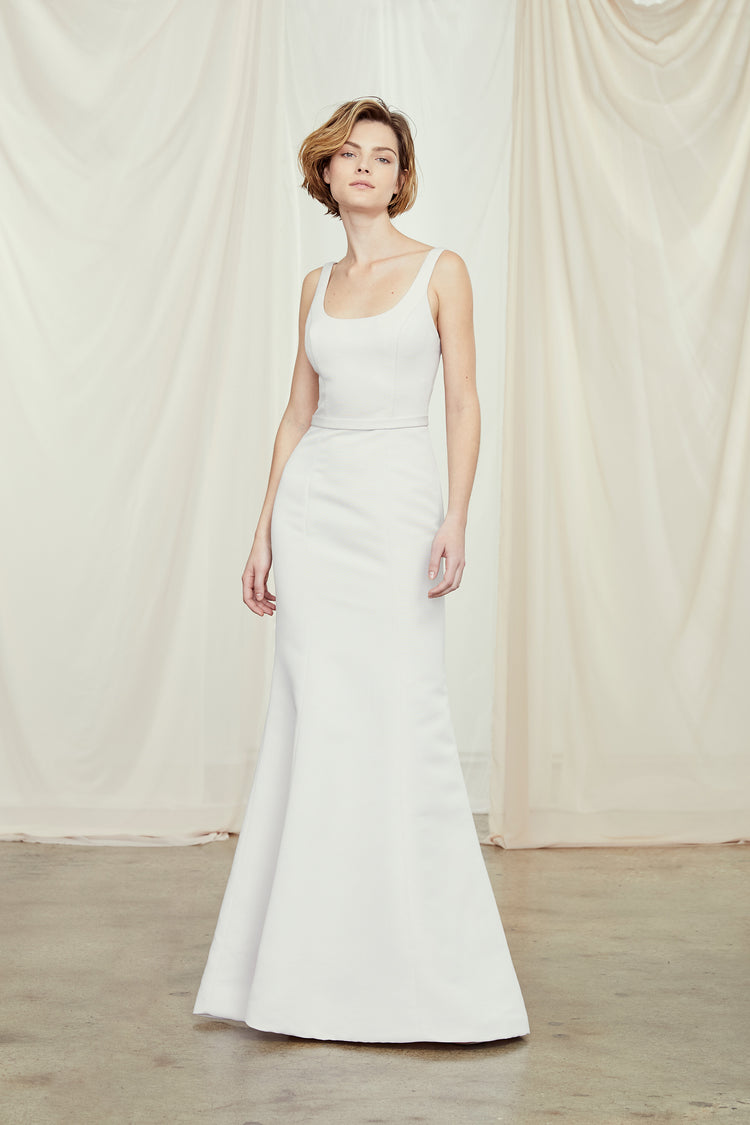 Bentley, dress from Collection Bridesmaids by Amsale, Fabric: faille