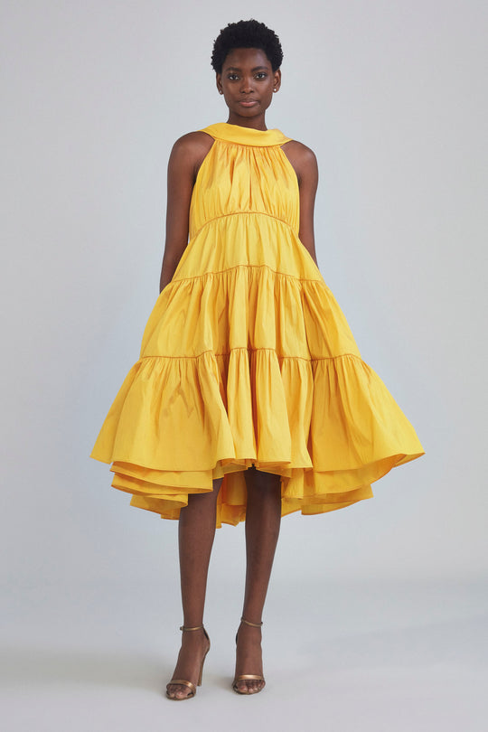 P387T - Taffeta Trapeze Dress, $695, dress from Collection Evening by Amsale