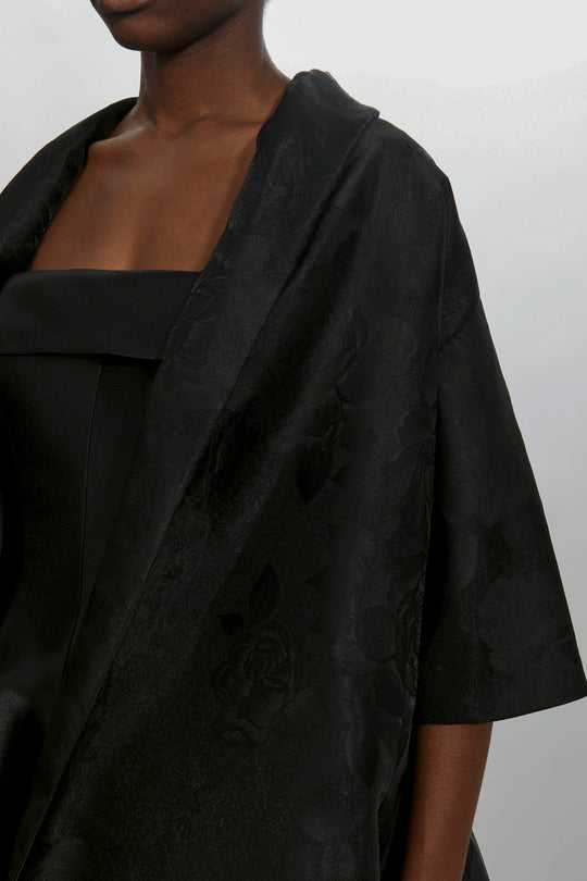 P462J - Kimono Opera Coat, $895, dress from Collection Evening by Amsale, Fabric: fil-coupe