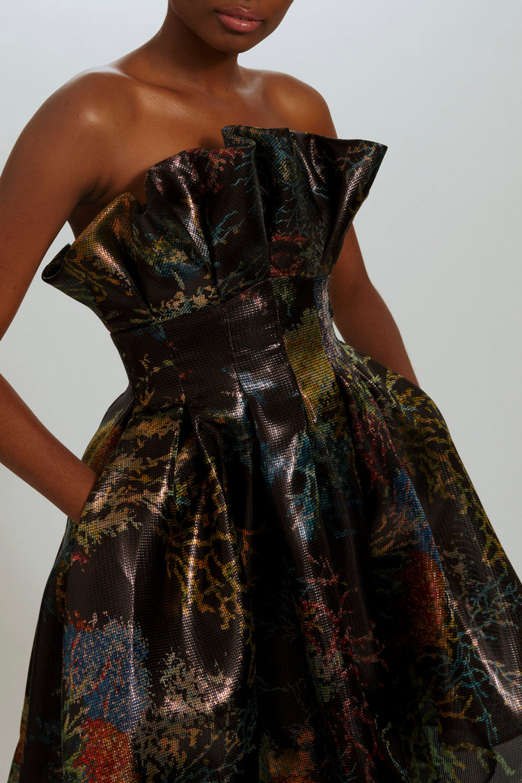 P512 - Black-Multi, dress by color from Collection Evening by Amsale