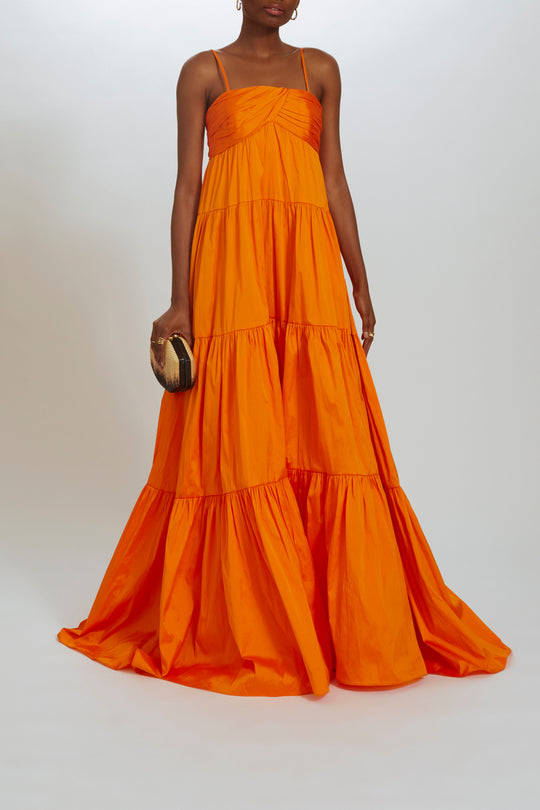 P521 - Taffeta Trapeze Gown, $1,295, dress from Collection Evening by Amsale, Fabric: taffeta