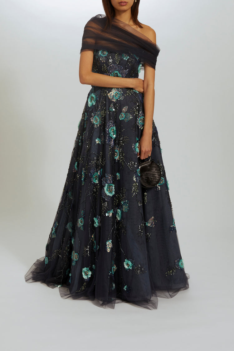P539 - Navy, dress by color from Collection Evening by Amsale