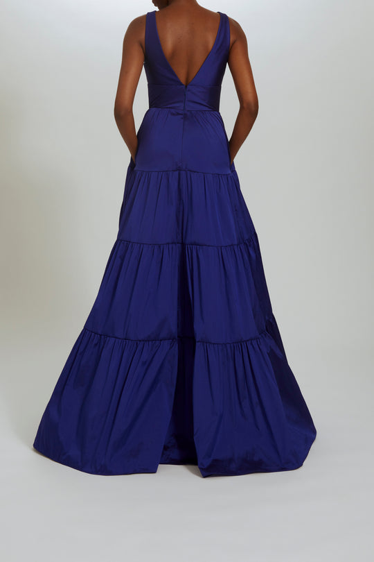 P543 - Taffeta V-neck Gown, $1,095, dress from Collection Evening by Amsale, Fabric: taffeta