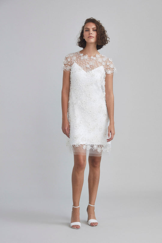 LW202 - Floral Sheath Dress, $2,475, dress from Collection Little White Dress by Amsale